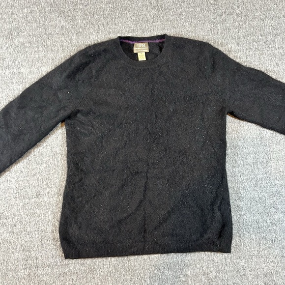 Vintage FWM Fenn Wright Manson Black 2 ply Cashmere Crewneck Cozy Sweater Size M - Picture 1 of 7